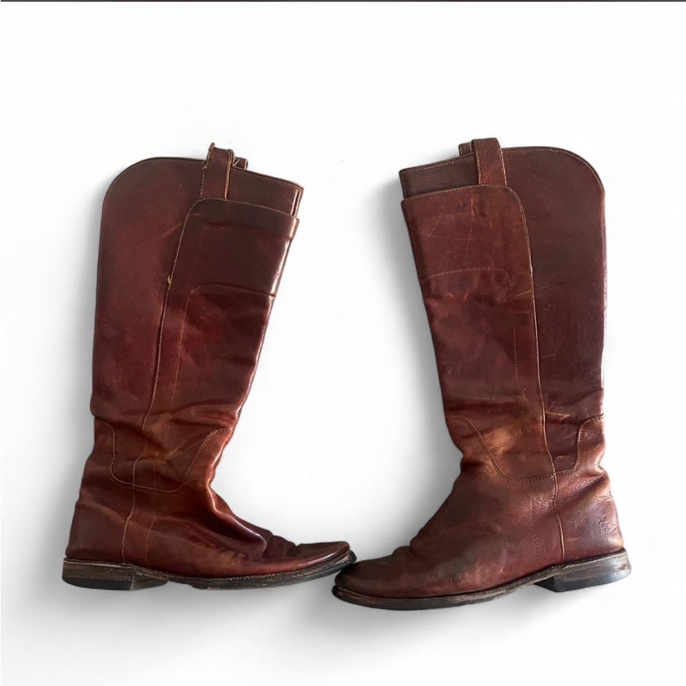 Frye Paige tall riding boots cognac brown size 7.5